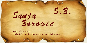 Sanja Borović vizit kartica